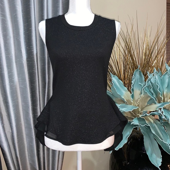 Mimi Chica sparkly black sleeveless top - Picture 1 of 15